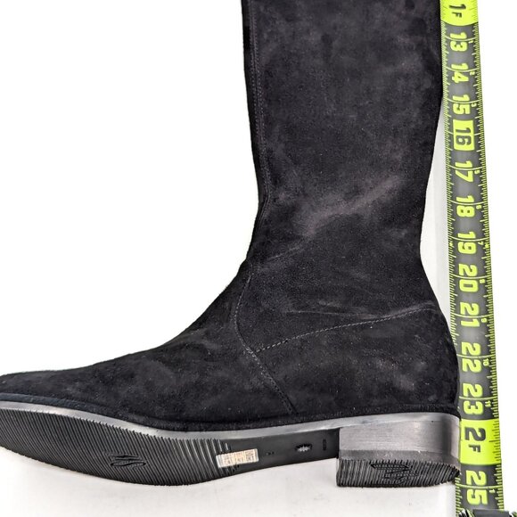 Stuart Weitzman Women Lowland Black Suede OTK fashion Boots size 8 - Picture 8 of 11